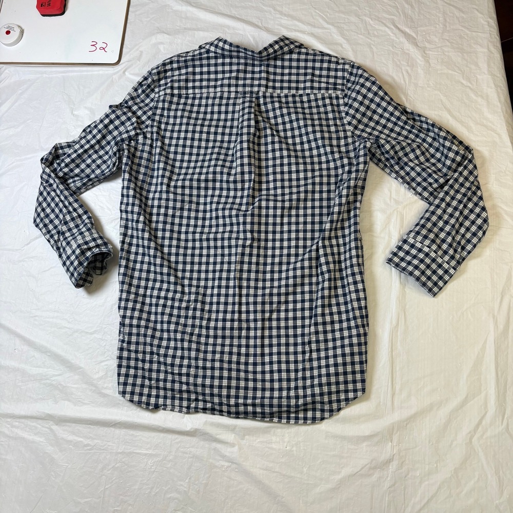 Banana‎ Republic Soft Wash Plaid Button Down Shirt Womens Size Small Blue White - Picture 3 of 6